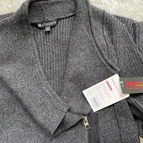 NWT Athleta Thermolite Sentinel Sweater Coat Gray XS - Picture 9 of 10